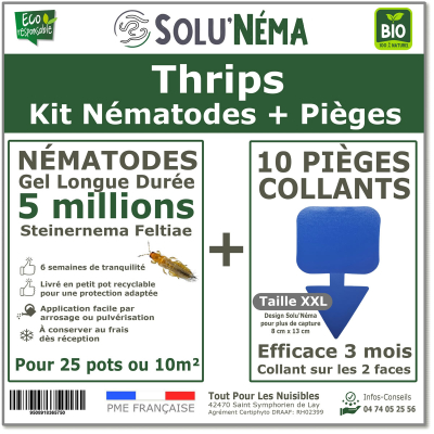 Thrips Kit - 5 million Nematodes and 10 sticky traps