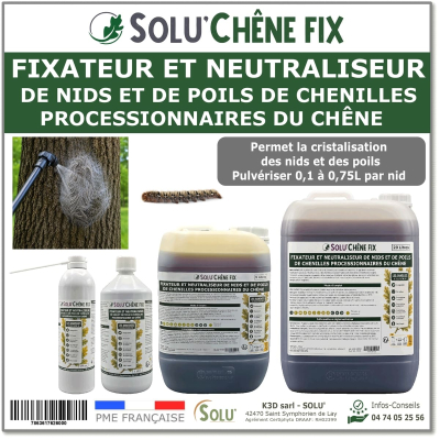 Traitement neutraliseur contre les chenilles processionnaires du chêne, Solu'chêne